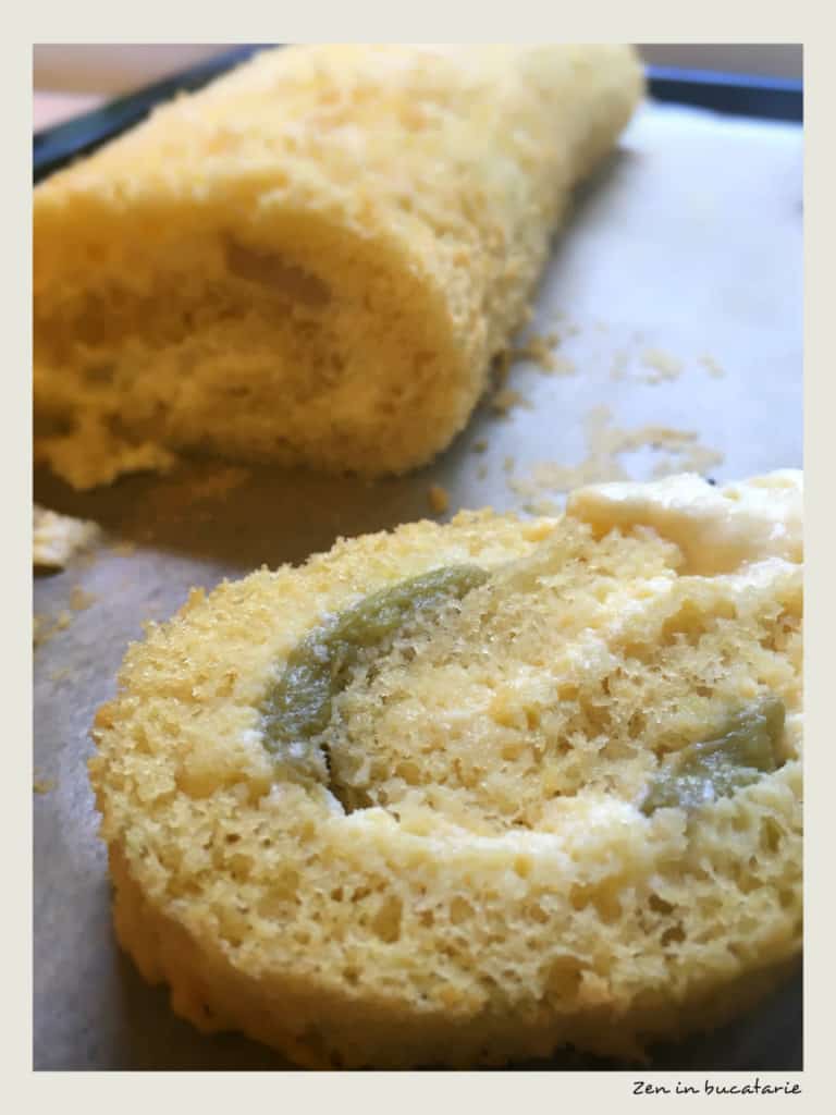tarta cu rubarba si crema de vanilie